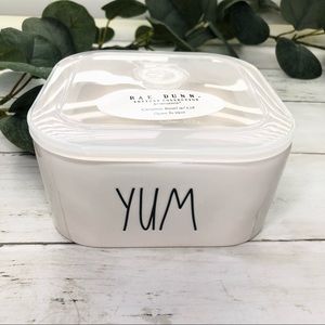 Rae Dunn YUM Ceramic Bowl With Lid
